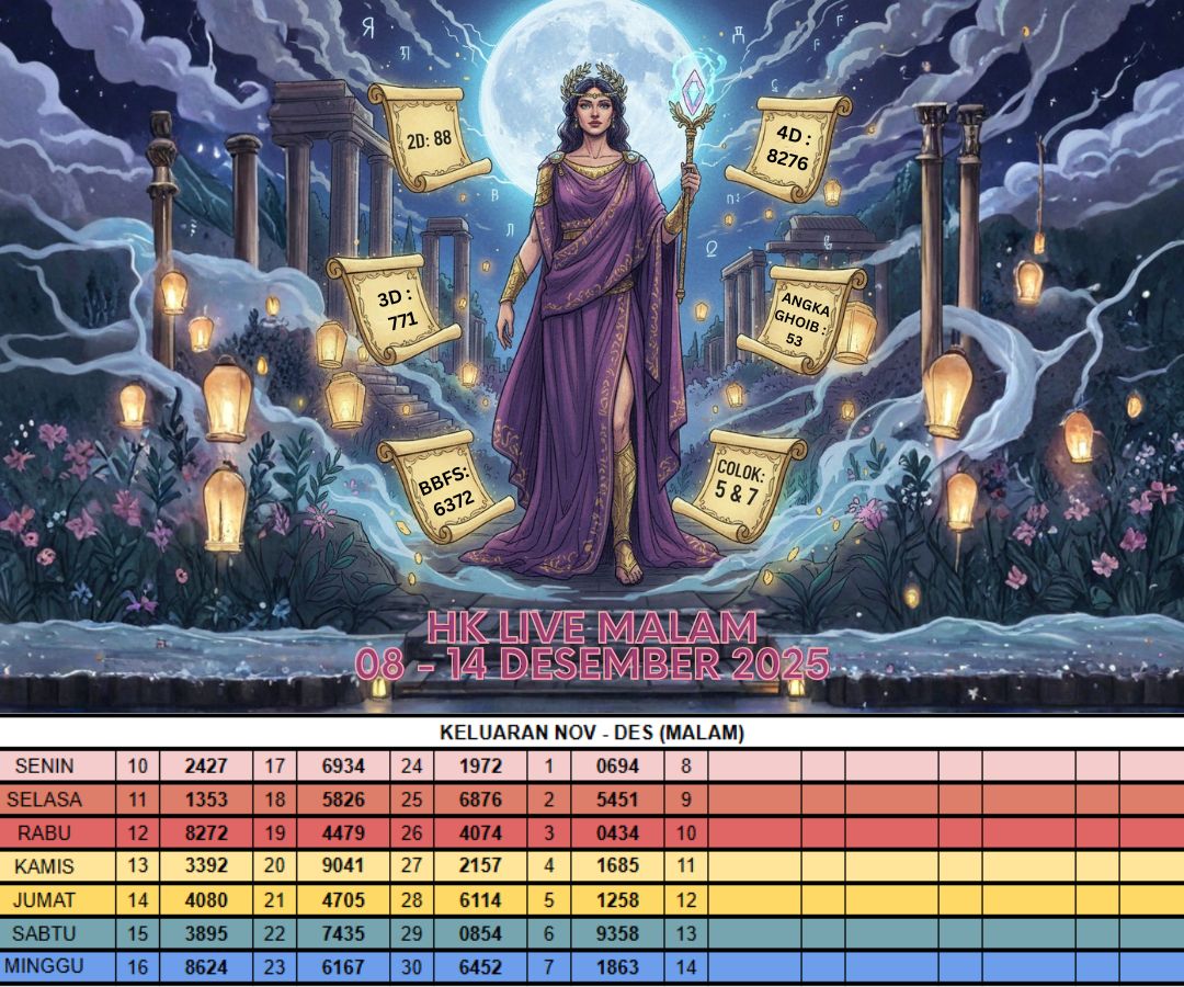 HK LIVE MALAM 08 - 14 DESEMBER 2025
